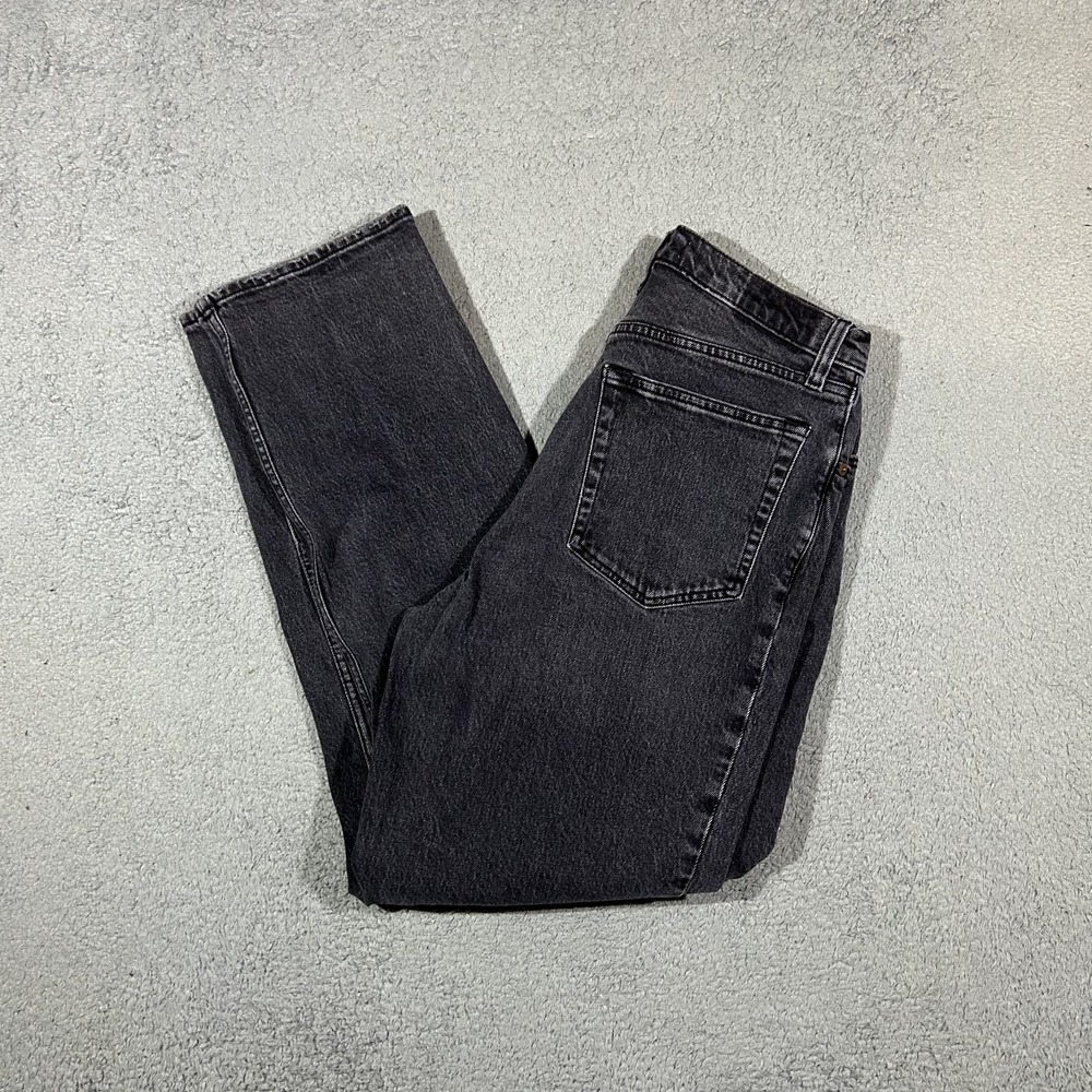 Abercrombie & Fitch High-Rise Straight Jeans — Washed Black